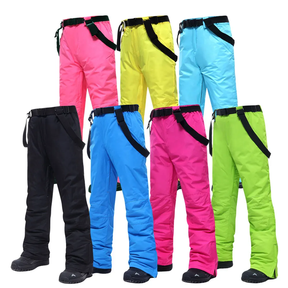 

Женские лыжные брюки, зимние уличные спортивные брюки для катания на коньках, ветрозащитные водонепроницаемые теплые парные зимние дышащие плотные брюки