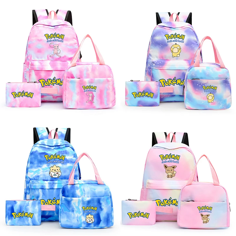 3Pcs/set Anime Pokemon Pikachu Canvas Backpack for Girl Lunch Bag pencil case Back To School Backpack Student Children Rucksack
3Pcs/set Anime Pokemon Pikachu Canvas Backpack for Girl Lunch Bag pencil case Back To School Backpack Student Children Rucksack