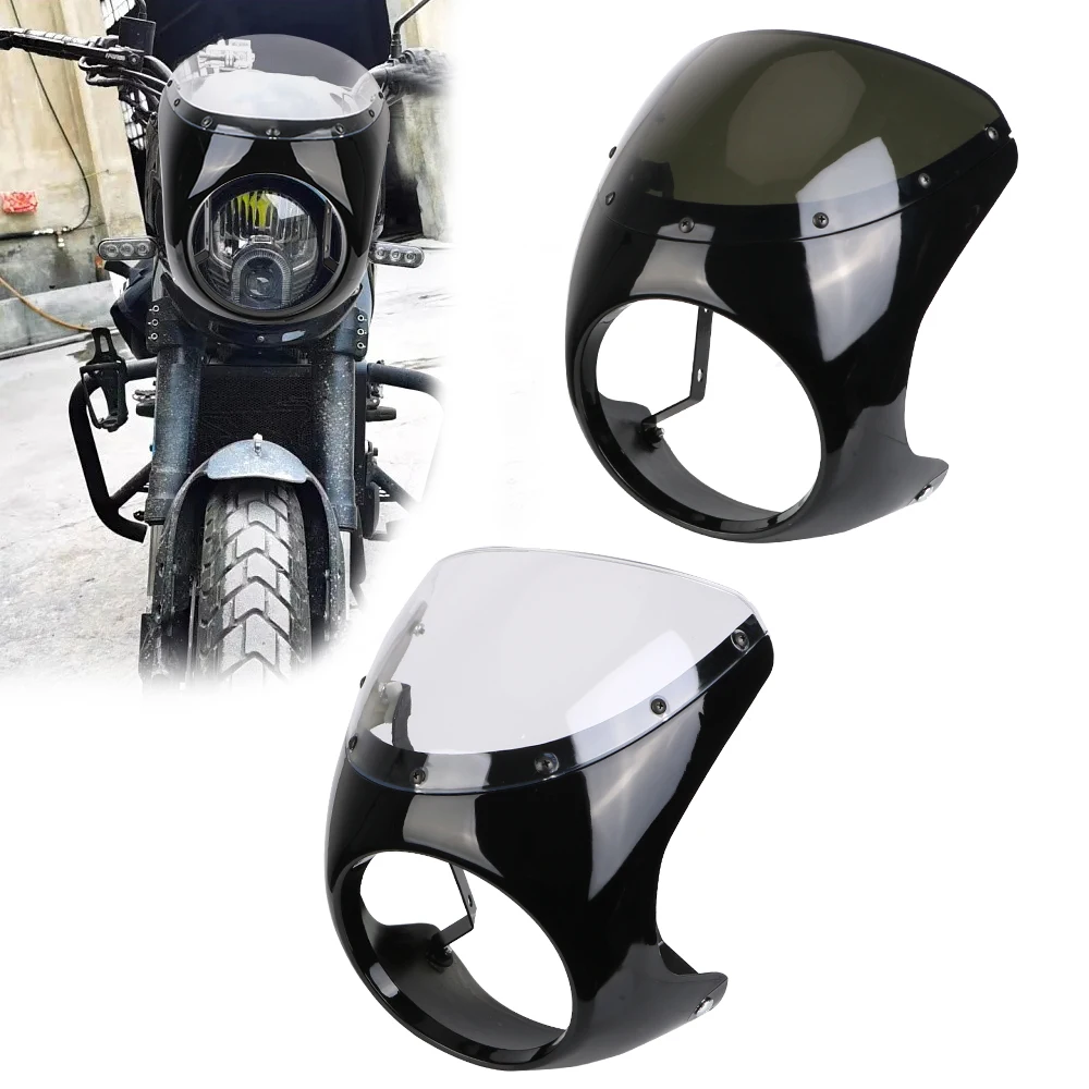 Для Cafe Racer для Honda Ретро фара лобовое стекло универсальная мотоциклетная передняя фара обтекатель 7 дюймов/16,5 ~ 18 см
Для Cafe Racer для Honda Ретро фара лобовое стекло универсальная мотоциклетная передняя фара обтекатель 7 дюймов/16,5 ~ 18 см