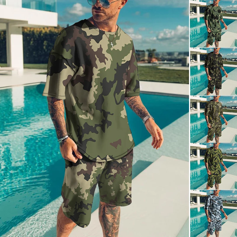 3D Printed Camouflage Beach Set Men summer man tracksuit Tshirt Shorts Two Pieces Set Tracksuit Men's Oversized Clothes
3D Printed Camouflage Beach Set Men summer man tracksuit Tshirt Shorts Two Pieces Set Tracksuit Men's Oversized Clothes