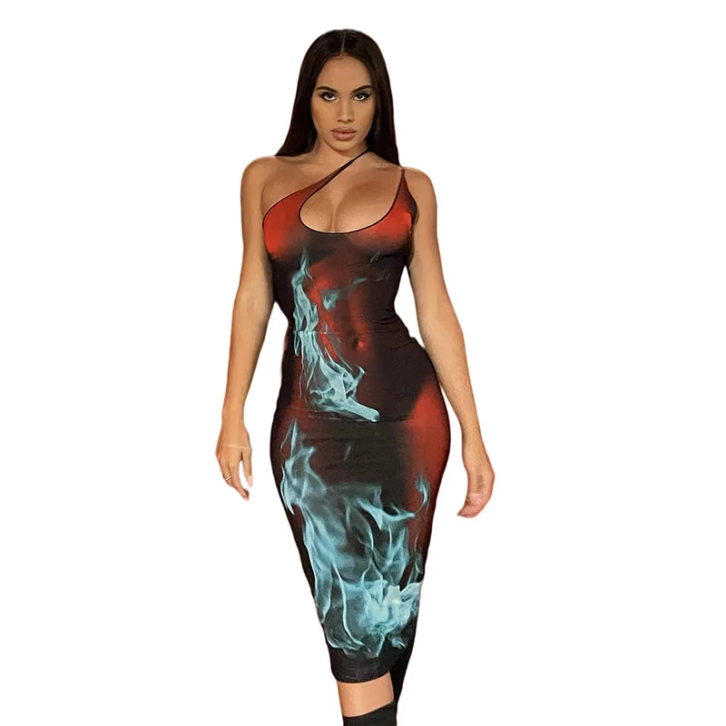 Sexy Women's Dress Slanted Shoulder Open Back Mesh Print Slim Fit Sexy Package Hip Dress Women's Skirt Free Shipping
Sexy Women's Dress Slanted Shoulder Open Back Mesh Print Slim Fit Sexy Package Hip Dress Women's Skirt Free Shipping
