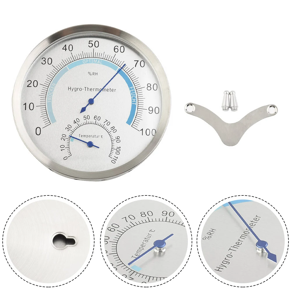 Sensitive Brand New.high Quality Thermo Hygrometer Climate Test Indoor Stainless Steel +1-2%(℃) 1 Piece Living Room
Sensitive Brand New.high Quality Thermo Hygrometer Climate Test Indoor Stainless Steel +1-2%(℃) 1 Piece Living Room