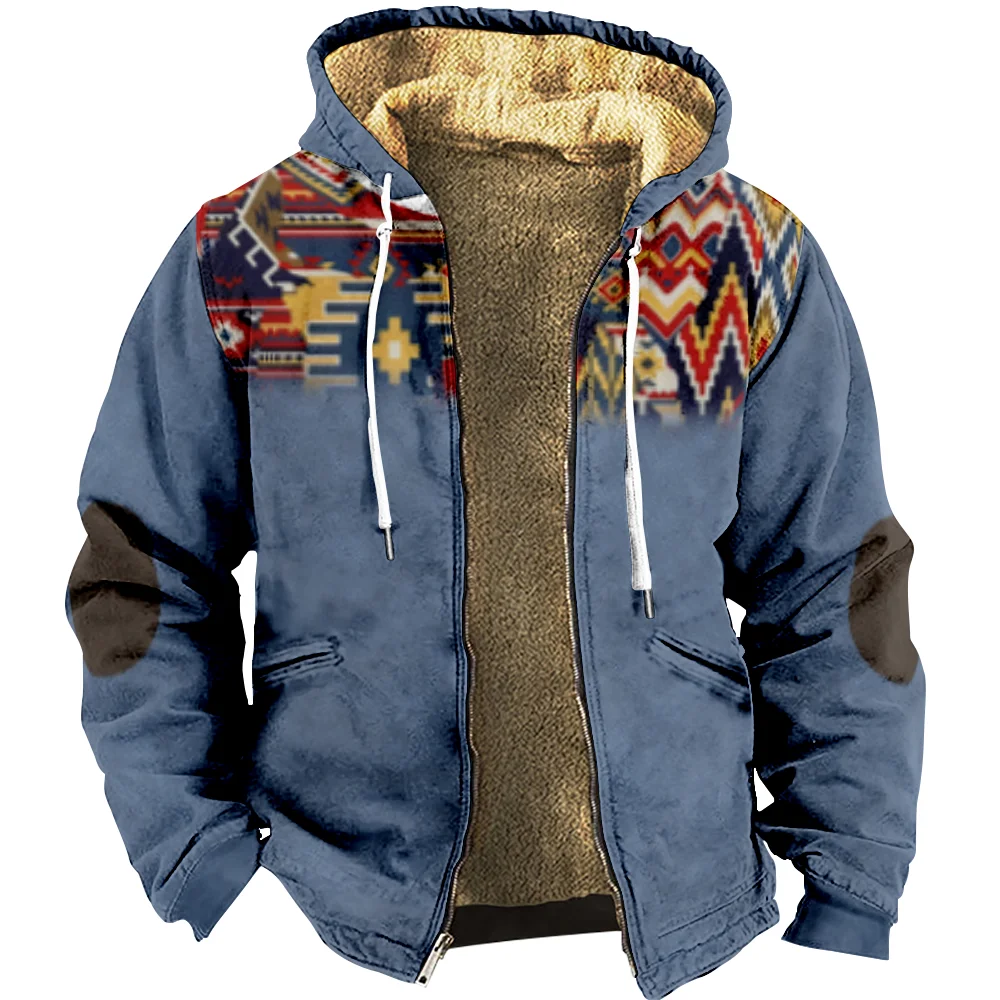 Men's Zipper Hoodies Winter Fleece Parka Coats Gradient Color Ethnic Tribal Graphics Jackets Sweatshirts Outerwear Hooded Zip-up
Men's Zipper Hoodies Winter Fleece Parka Coats Gradient Color Ethnic Tribal Graphics Jackets Sweatshirts Outerwear Hooded Zip-up