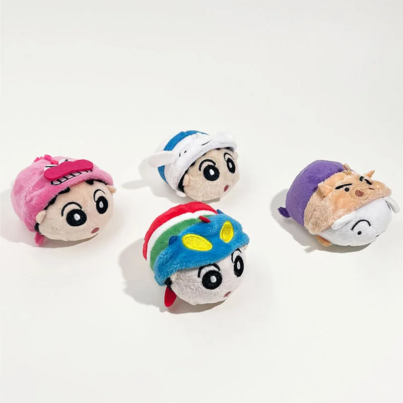 

Bandai Crayon Shin-Chan Plush Keychain Kawaii Shiro Nohara Anime Doll Pendant Stuffed Animal Toys Bag Car Accessories Girl Gift