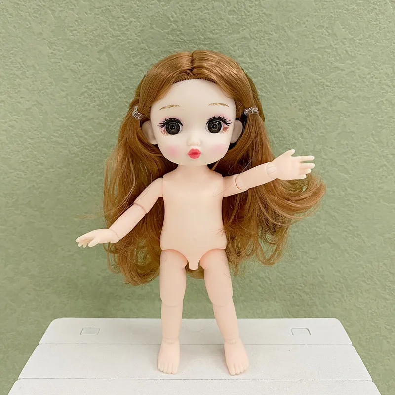 New 16cm Doll Nude Baby Bjd 8 Points Body Make-up Dress Up Cute Princess Dolls 13 Joints Movable 3D Eyes Children's Holiday Toys
New 16cm Doll Nude Baby Bjd 8 Points Body Make-up Dress Up Cute Princess Dolls 13 Joints Movable 3D Eyes Children's Holiday Toys