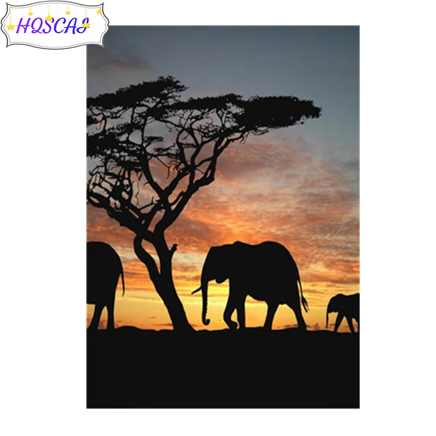 New 5D AB crystal Round diamond painting Elephant tree at sunset DIY diamond painting embroidery Home Decor diamond mosaic gift
New 5D AB crystal Round diamond painting Elephant tree at sunset DIY diamond painting embroidery Home Decor diamond mosaic gift
