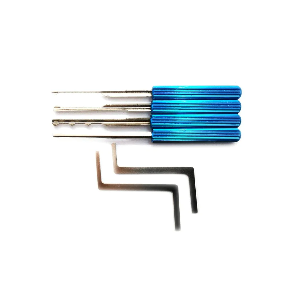 

GOSO 4 Pieces Blue Dimple Picks Set 2 Each Standard Rakes Turning Tools For Single Pin Picking Lock Great Professional Locksmith