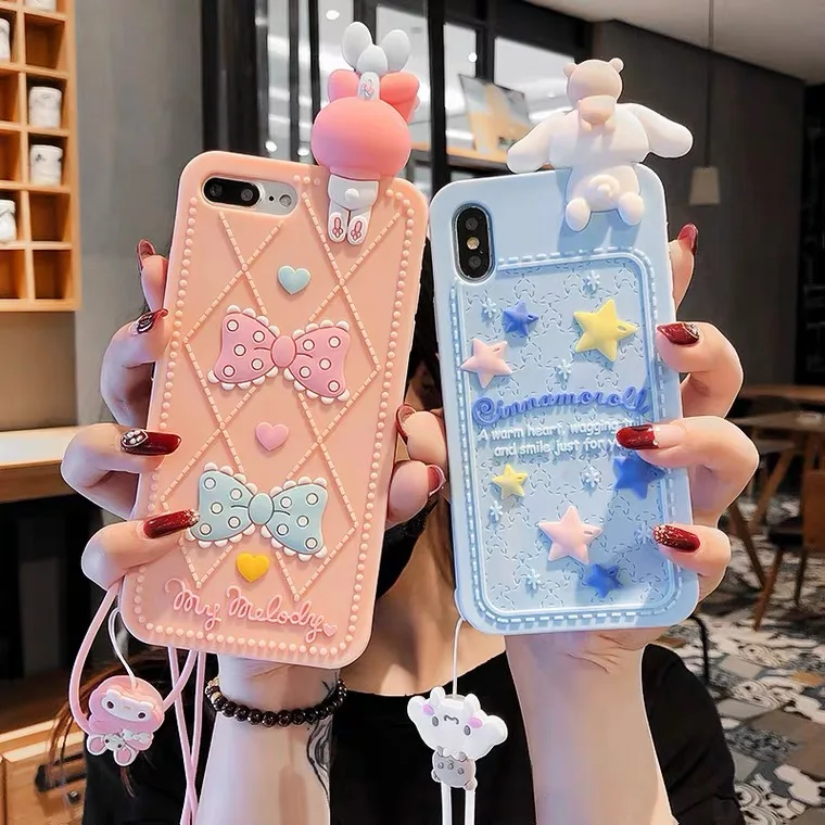 Sanrio Cinnamonroll Melody Soft Silicone Lanyard Phone Cases For iPhone 11 Pro Max XR XS MAX 8 X 7 SE 2020 Girl Anti-drop Cover
Sanrio Cinnamonroll Melody Soft Silicone Lanyard Phone Cases For iPhone 11 Pro Max XR XS MAX 8 X 7 SE 2020 Girl Anti-drop Cover