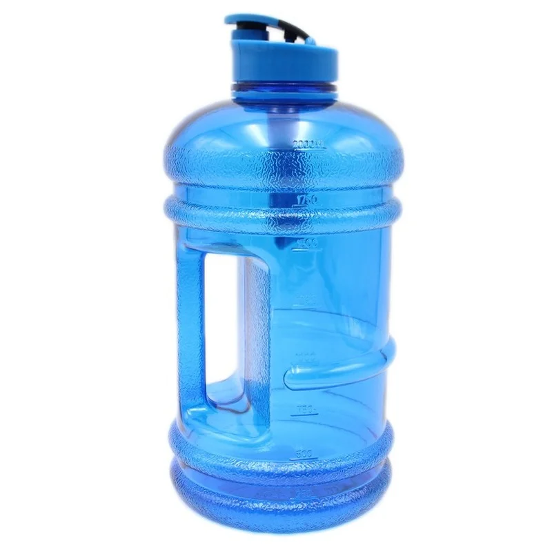 

2.2L Outdoor Sports Portable Water Bottle Fitness Gym Dumbbell Drinking Cup Kettle Camping Hiking