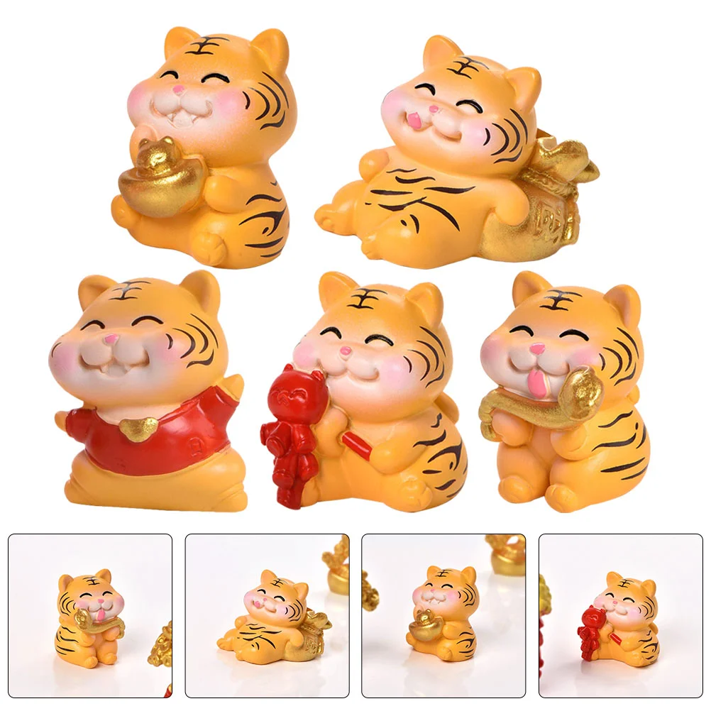 5pcs Mini Tiger Adornments New Year Resin Chinese Zodiac Garden Tiger Decor Miniature Tiger Crafts Mini Landscape Ornaments
5pcs Mini Tiger Adornments New Year Resin Chinese Zodiac Garden Tiger Decor Miniature Tiger Crafts Mini Landscape Ornaments