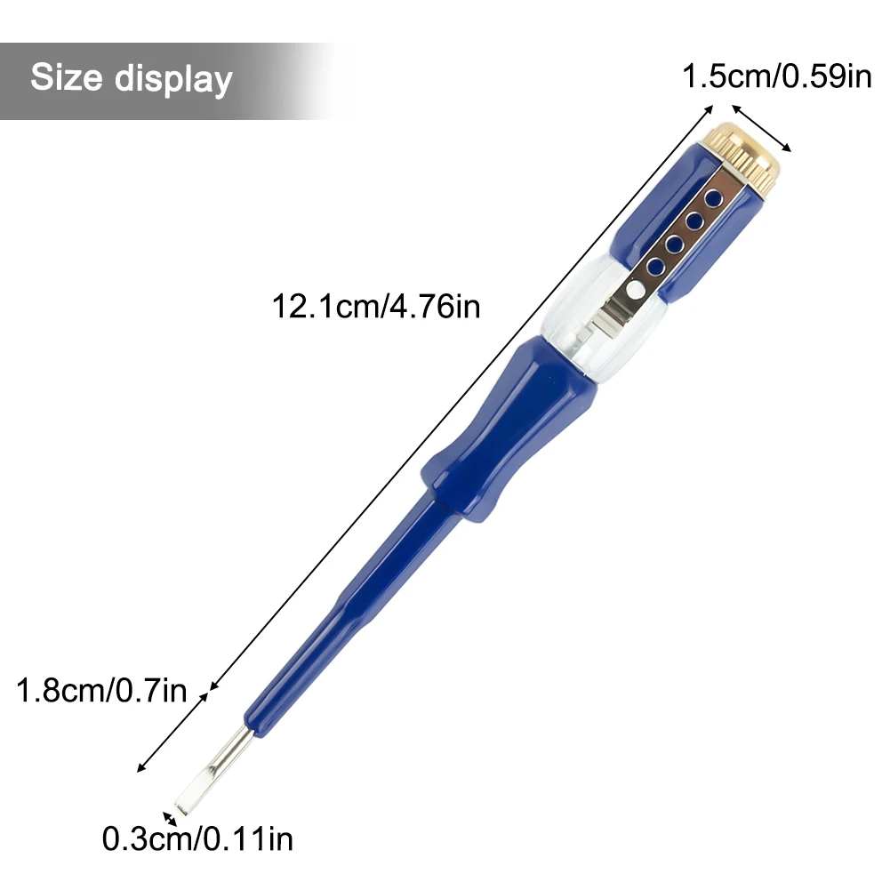 1 Pc Electric Testing Pen Flat Screwdriver Portable LED Voltage Tester 121mm 100-500V For Electrician Manual Tool Auto Repairing
1 Pc Electric Testing Pen Flat Screwdriver Portable LED Voltage Tester 121mm 100-500V For Electrician Manual Tool Auto Repairing