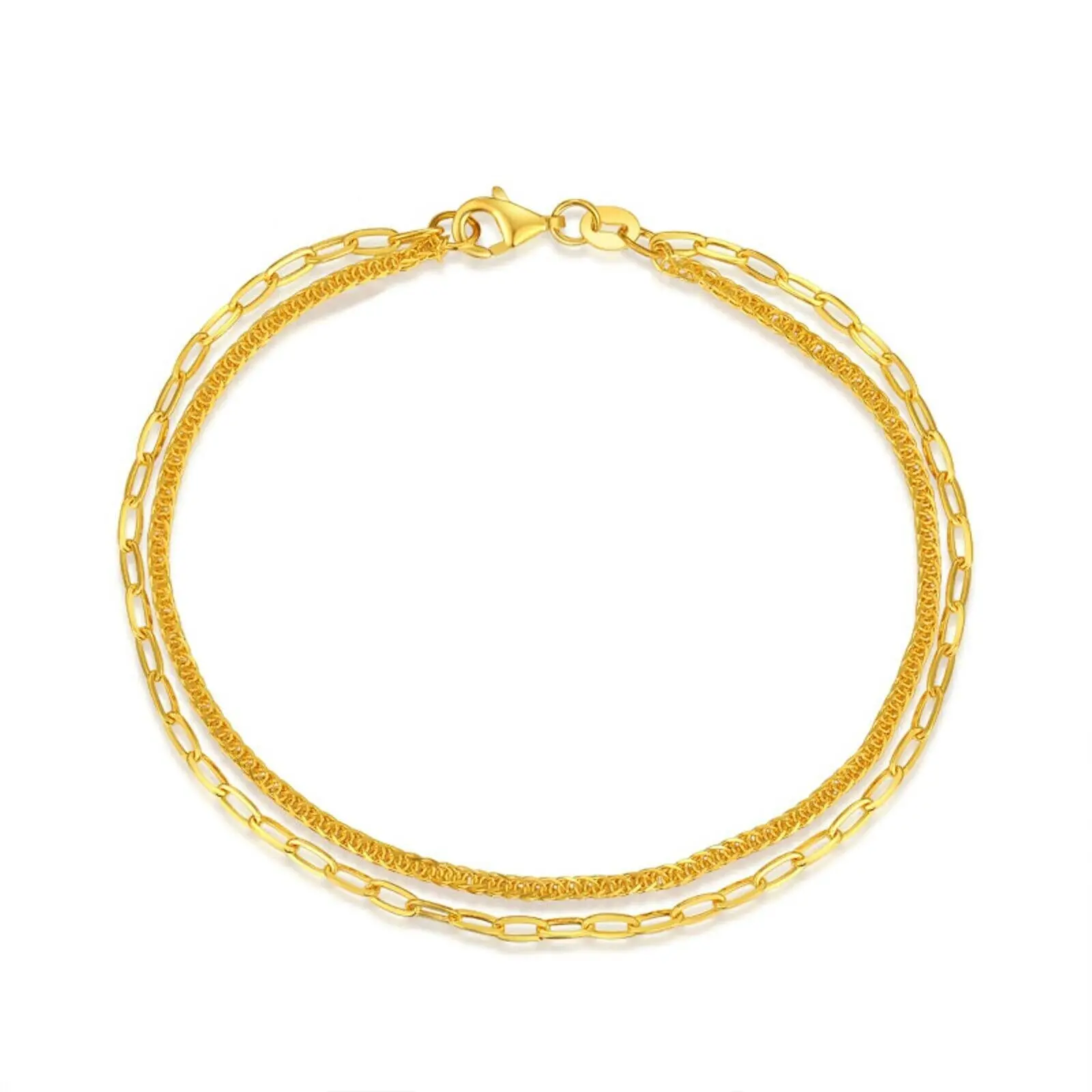 Pure 999 24K Yellow Gold Chain Wheat Long Square O Link Bracelet 6.3inch 1.6-1.8g
Pure 999 24K Yellow Gold Chain Wheat Long Square O Link Bracelet 6.3inch 1.6-1.8g