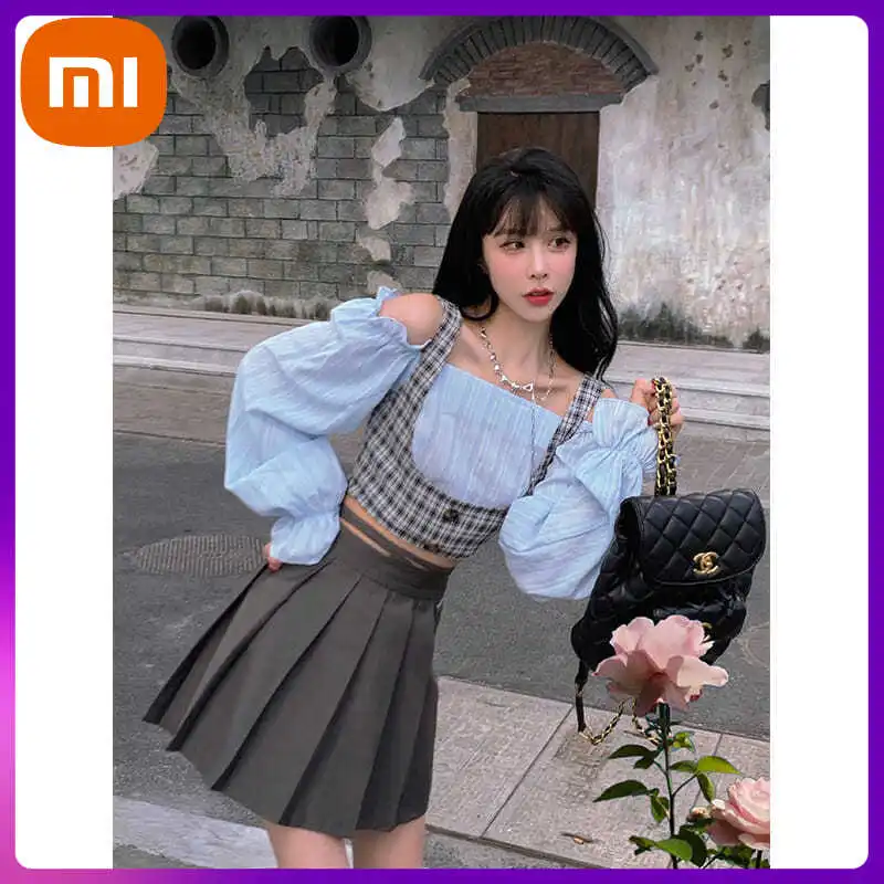 Летний повседневный костюм Xiaomi из трех предметов, женская кожаная юбка, однотонная милая блузка, топы, клетчатый жилет, корсет, комплект для ...
Летний повседневный костюм Xiaomi из трех предметов, женская кожаная юбка, однотонная милая блузка, топы, клетчатый жилет, корсет, комплект для ...