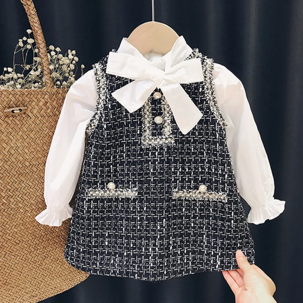 2022 Spring And Autumn New Girls Vest Skirt Baby Foreign Style Small Fragrance Children's Solid Plaid Dress 0-6m Lantern Sleeve
2022 Spring And Autumn New Girls Vest Skirt Baby Foreign Style Small Fragrance Children's Solid Plaid Dress 0-6m Lantern Sleeve