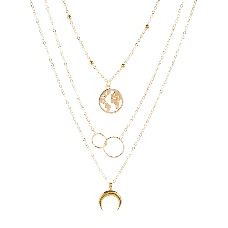 Simple Punk Bohemian Necklace Fashion Multilayer Moon Map Necklace Gothic Necklace Women Jewelry Serpiente Gifts For Women Men
Simple Punk Bohemian Necklace Fashion Multilayer Moon Map Necklace Gothic Necklace Women Jewelry Serpiente Gifts For Women Men