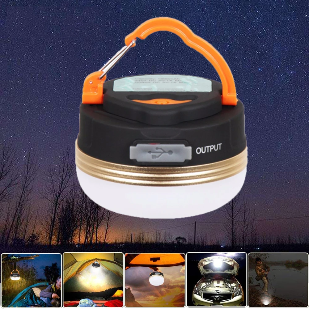 

C2 3W LED Hook Camping Lantern Tents Mini Portable Camping Lights Outdoor Hiking Night Hanging lamp USB Rechargeable Emergency