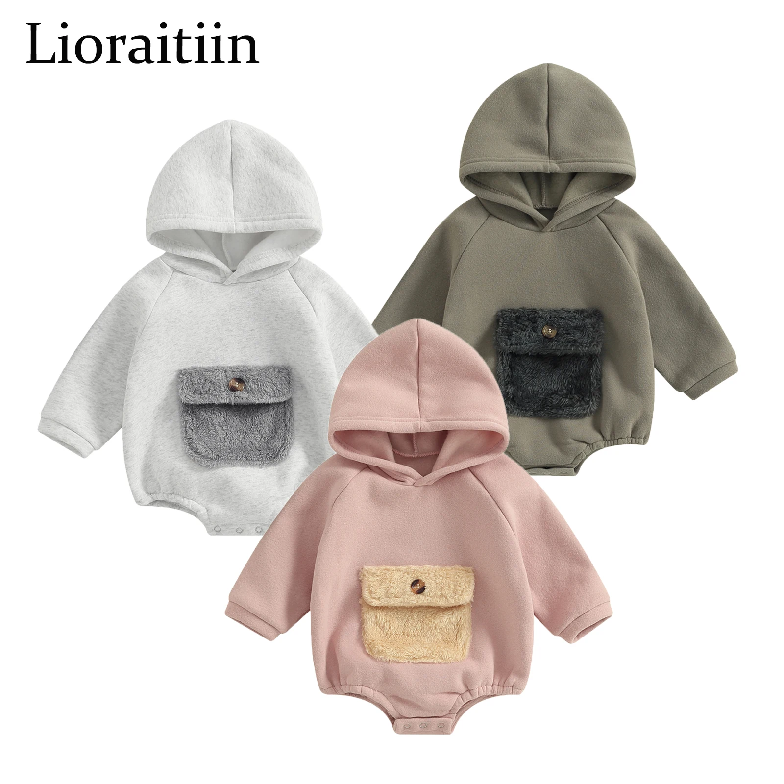 2022-08-09 Lioraitiin 0-24M Infant Baby Girls Boys Spring Autumn Hooded Romper Long Sleeve Contrast Color Romper with One Pocket
2022-08-09 Lioraitiin 0-24M Infant Baby Girls Boys Spring Autumn Hooded Romper Long Sleeve Contrast Color Romper with One Pocket