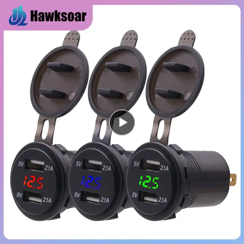 12V-24V USB Car Charger Dual USB Outlet Car Charger Waterproof Cigarette Lighter Socket Adapter for Mobile Phones Tablets GPS
12V-24V USB Car Charger Dual USB Outlet Car Charger Waterproof Cigarette Lighter Socket Adapter for Mobile Phones Tablets GPS