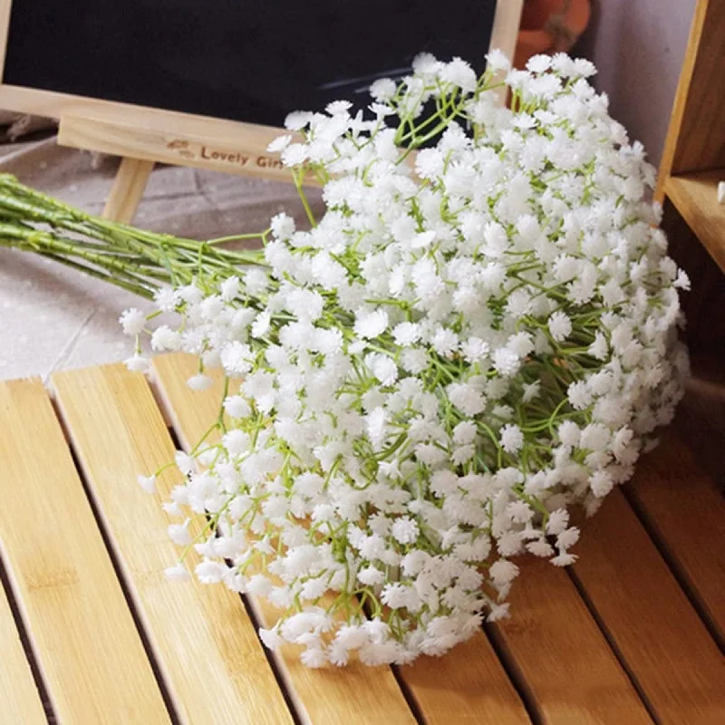 90Heads 52cm Babies Breath Artificial Flowers Plastic Gypsophila DIY Floral Bouquets Arrangement for Wedding Home Decoration 
90Heads 52cm Babies Breath Artificial Flowers Plastic Gypsophila DIY Floral Bouquets Arrangement for Wedding Home Decoration
