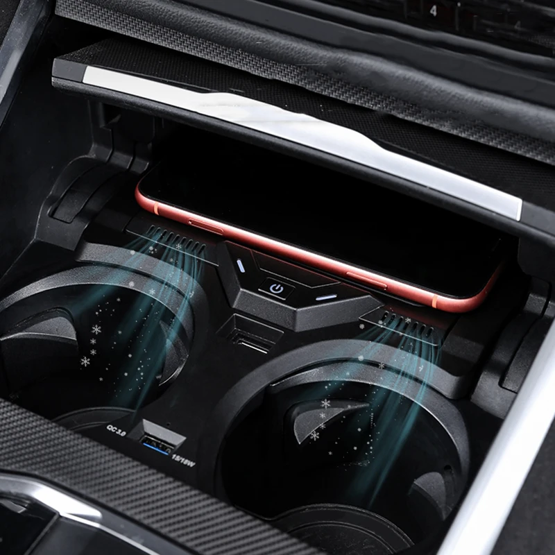 Автомобильное беспроводное зарядное устройство 15 Вт QI, зарядное устройство для телефона, быстрая зарядка, панель с NFC-картой, зарядное устройство для ключей для BMW 3 4 серии G20 G21 G28 
Автомобильное беспроводное зарядное устройство 15 Вт QI, зарядное устройство для телефона, быстрая зарядка, панель с NFC-картой, зарядное устройство для ключей для BMW 3 4 серии G20 G21 G28