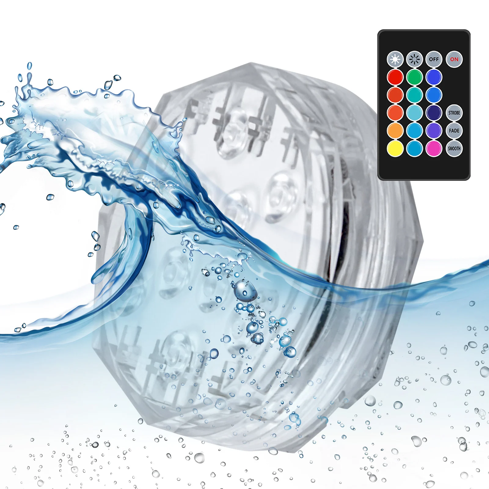 Submersible LED Lights 15 Colors Pool Lights IP68 Waterproof RGB Underwater Light Pond Light with RF Remote Control 3 Modes
Submersible LED Lights 15 Colors Pool Lights IP68 Waterproof RGB Underwater Light Pond Light with RF Remote Control 3 Modes