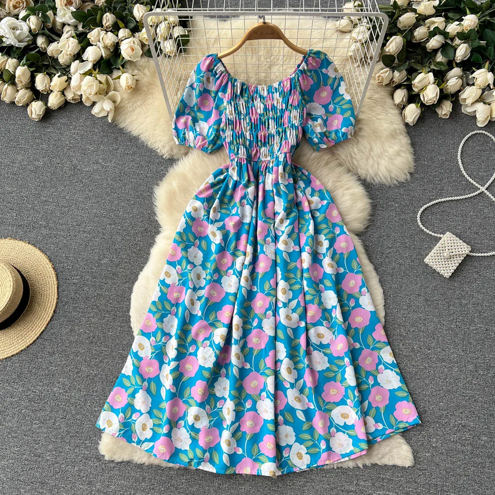 VANOVICH French Fashion Print Dress Summer New Waist Thin Elegant Temperament Square Collar Puff Sleeve Mid-Length A-Line Dress
VANOVICH French Fashion Print Dress Summer New Waist Thin Elegant Temperament Square Collar Puff Sleeve Mid-Length A-Line Dress