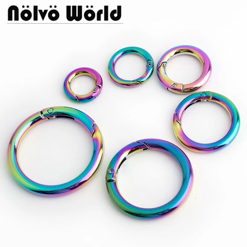 10-50pcs 6 size 13-17-19-25-32-38mm Rainbow Belt Strap Snap Clip Trigger Spring Ring for Making Nice Purse Bag Handbag
10-50pcs 6 size 13-17-19-25-32-38mm Rainbow Belt Strap Snap Clip Trigger Spring Ring for Making Nice Purse Bag Handbag