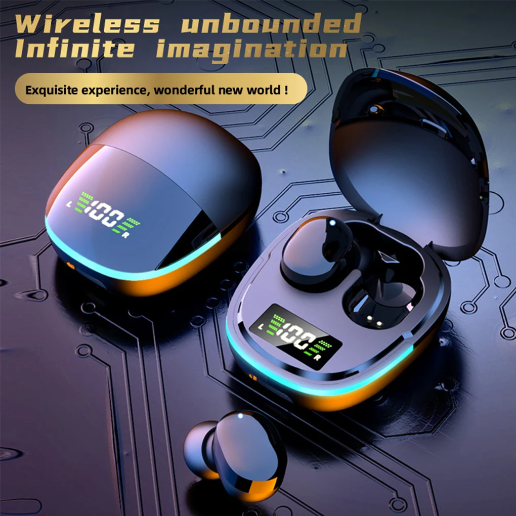 

Earbud Wireless 5 1 Bluetooth-compatible EDR LED Display Charging Case Touch Control Rechargeable Earphone Headset