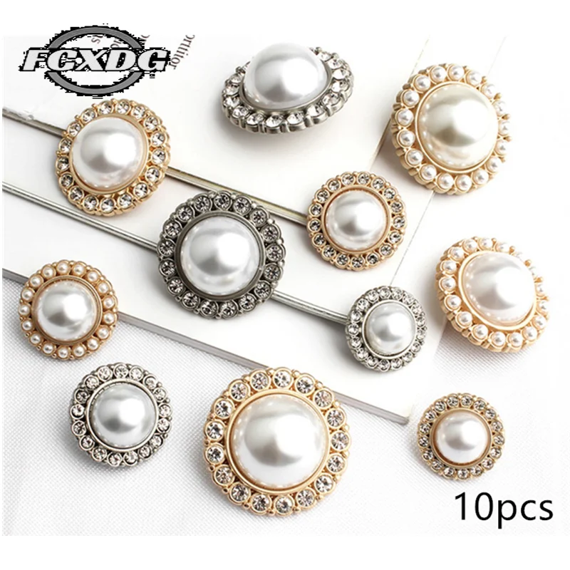 Super Stylish Sewing Accessories Buttons Golden Pearl Rhinestone Buttons Up Shirt Women Windbreaker Metal Buttons for Clothing
Super Stylish Sewing Accessories Buttons Golden Pearl Rhinestone Buttons Up Shirt Women Windbreaker Metal Buttons for Clothing