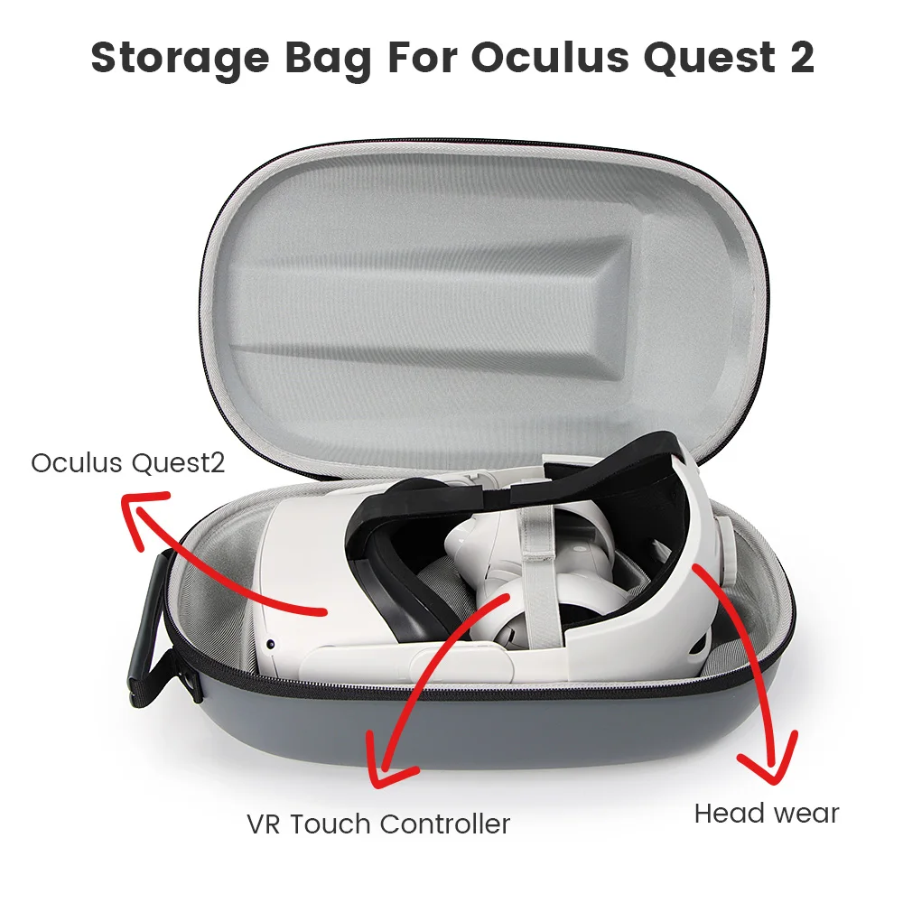 Чехол для переноски очков Oculus Quest 2 портативный ударопрочный чехол из ЭВА