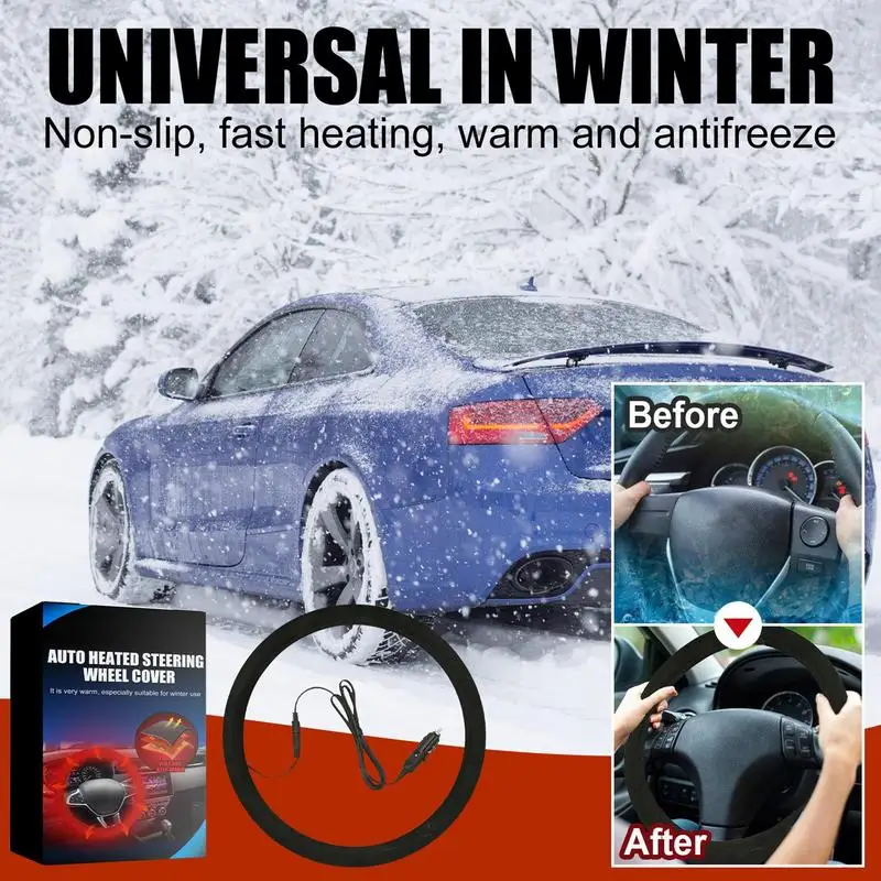 New Universal Car Steering Wheel Cover Anti-slip Heated Accessory Warm Winter 38CM 10W Winter Heating Auto Steering Wheel Cover
New Universal Car Steering Wheel Cover Anti-slip Heated Accessory Warm Winter 38CM 10W Winter Heating Auto Steering Wheel Cover