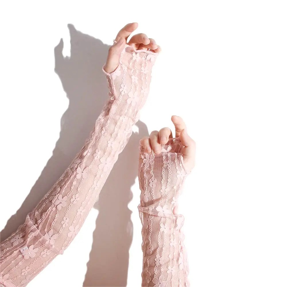 Summer Mesh Long Lace Floral Hollow-Out Fingerless Gloves Sun Protection Sleeves Breathable Driving Arm Warmers Sleeves 
Summer Mesh Long Lace Floral Hollow-Out Fingerless Gloves Sun Protection Sleeves Breathable Driving Arm Warmers Sleeves