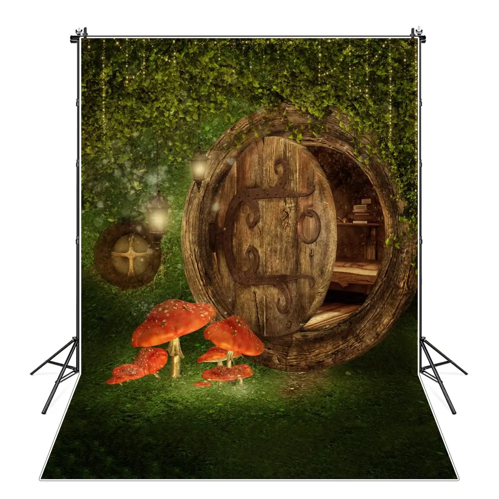 Fairytale Mushroom Grassland Round Door Gnome Hut Photography Backdrops Custom Baby Party Decoration Photo Booth Backgrounds
Fairytale Mushroom Grassland Round Door Gnome Hut Photography Backdrops Custom Baby Party Decoration Photo Booth Backgrounds