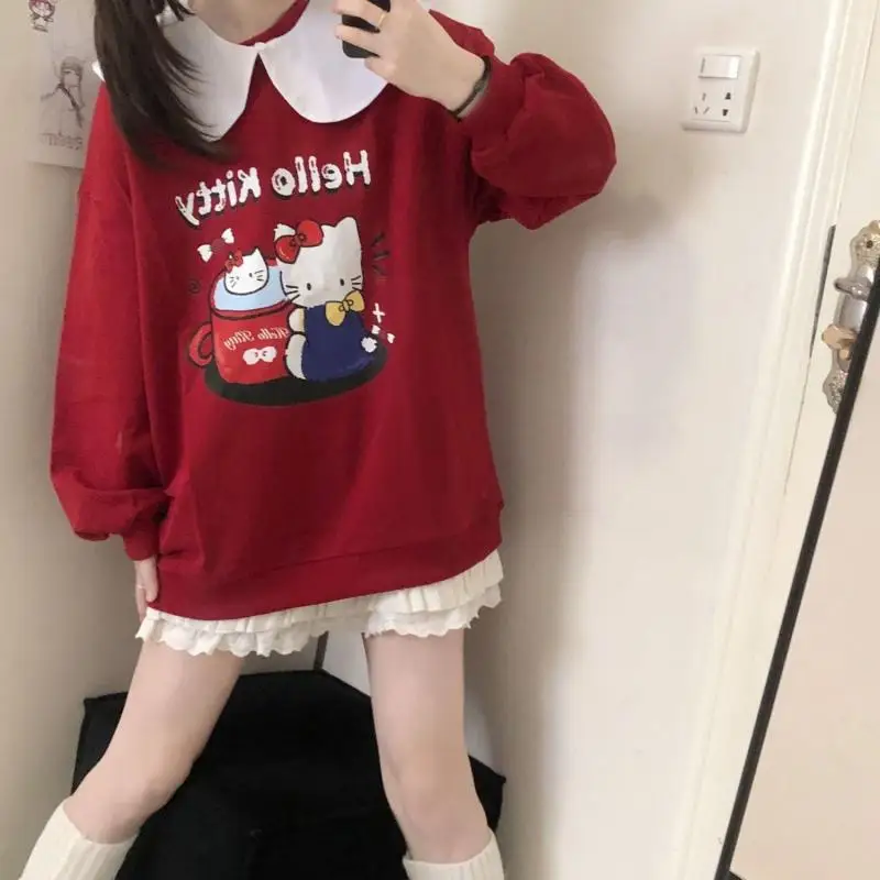 Sanrio Fashion All-Match Hoodie Hellokitty Dynamic Girl Set High-Waisted Cake Skirt Fresh and Sweet Slim Two-Piece Set Loose
Sanrio Fashion All-Match Hoodie Hellokitty Dynamic Girl Set High-Waisted Cake Skirt Fresh and Sweet Slim Two-Piece Set Loose
