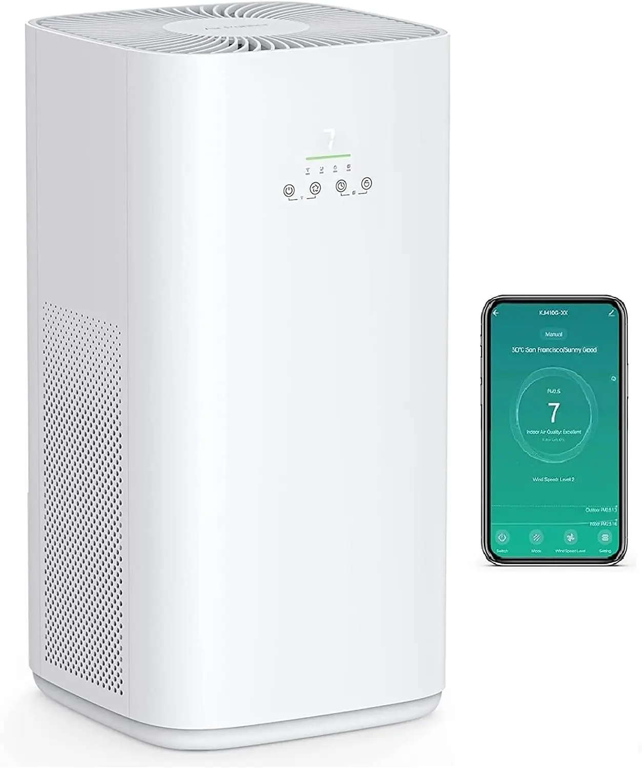 Air Purifiers for Home Large Room up to 1615 ft² with H13 True HEPA Filter, WiFi Voice Control, PM2.5 Monitor, Air Purify Filte
Air Purifiers for Home Large Room up to 1615 ft² with H13 True HEPA Filter, WiFi Voice Control, PM2.5 Monitor, Air Purify Filte