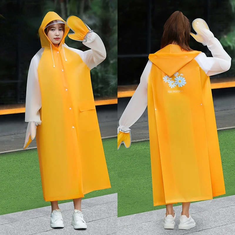 Cute Fashion Flower Women Man Raincoat Adult Clear Camping Hoodie Rainwear Suit Thickened Waterproof Rain Poncho Coat
Cute Fashion Flower Women Man Raincoat Adult Clear Camping Hoodie Rainwear Suit Thickened Waterproof Rain Poncho Coat