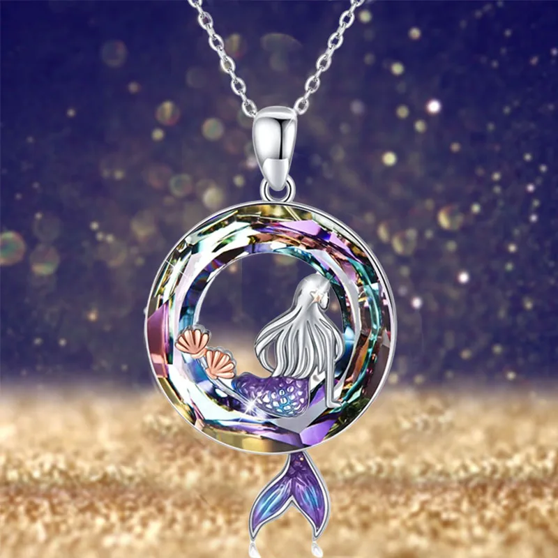 Exquisite Fashion Creative Necklace Elegant Mermaid Crystal Pendant Ladies Banquet Jewelry Valentine's Day Party Anniversary Gif
Exquisite Fashion Creative Necklace Elegant Mermaid Crystal Pendant Ladies Banquet Jewelry Valentine's Day Party Anniversary Gif