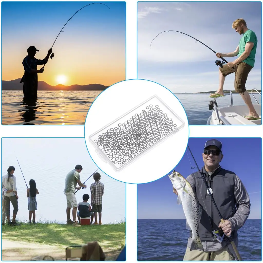250 Pieces of o Rings for Fishing in a Plastic Box Fly Fishing Tippet Rings Stainless Steel Fishing Line Ring Lure
250 Pieces of o Rings for Fishing in a Plastic Box Fly Fishing Tippet Rings Stainless Steel Fishing Line Ring Lure