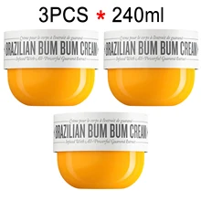 3PCS Brazilian Bum Bum Cream Hip Buttock Care Cream Moisturizing Firming Body Massager Gel 240ml