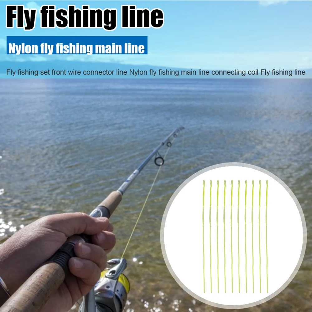 10Pcs Nylon Fly Fishing Braided Line Front Wire Loop Connector Backing String Tackle Weight Forward Floating Fish String 20/30LB
10Pcs Nylon Fly Fishing Braided Line Front Wire Loop Connector Backing String Tackle Weight Forward Floating Fish String 20/30LB
