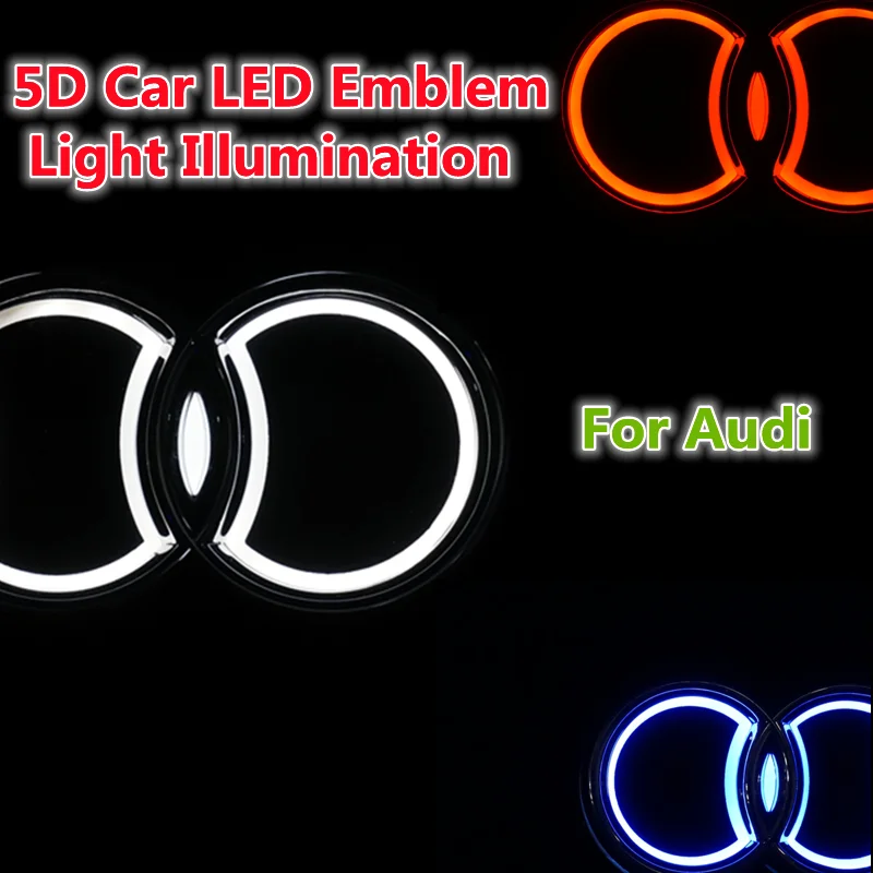 5D car LOGO front and rear logo LED lights modified lights flashlight 18*5.8cm for Audi Q3 Q5 Q7 Q8 A8 A7 A6L RS A5 A4L A3 TT S
5D car LOGO front and rear logo LED lights modified lights flashlight 18*5.8cm for Audi Q3 Q5 Q7 Q8 A8 A7 A6L RS A5 A4L A3 TT S