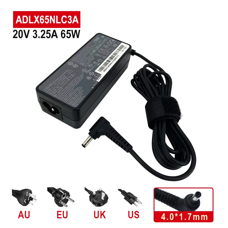 ADLX65NLC3A Laptop AC Adapter, Power Adapter for Lenovo Thinkpad Ideapad 4.0mm* 1.7, 20V, 3.25A, 65W, ADLX65NCC3A 
ADLX65NLC3A Laptop AC Adapter, Power Adapter for Lenovo Thinkpad Ideapad 4.0mm* 1.7, 20V, 3.25A, 65W, ADLX65NCC3A