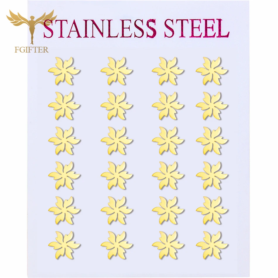 Fashion Geometric Earrings Irregular Leaf Flower Stud Design Stainless Steel Jewelry Set Hypoallergenic Ear Piercing Studs Gift
Fashion Geometric Earrings Irregular Leaf Flower Stud Design Stainless Steel Jewelry Set Hypoallergenic Ear Piercing Studs Gift