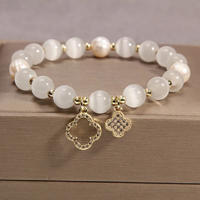 Korean White Cat's Eye Crystal Bracelet Single Ring Fashion Women's Freshwater Pearl Micro Inlaid Jewelry Wholesale
Korean White Cat's Eye Crystal Bracelet Single Ring Fashion Women's Freshwater Pearl Micro Inlaid Jewelry Wholesale