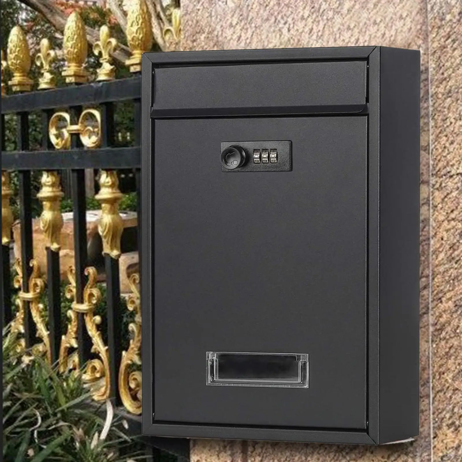 Large Capacity Locking Mailbox Wall Mount with Lock Retro Style Rainproof Iron for Home Decor Front Door Newspaper House Office 
Large Capacity Locking Mailbox Wall Mount with Lock Retro Style Rainproof Iron for Home Decor Front Door Newspaper House Office