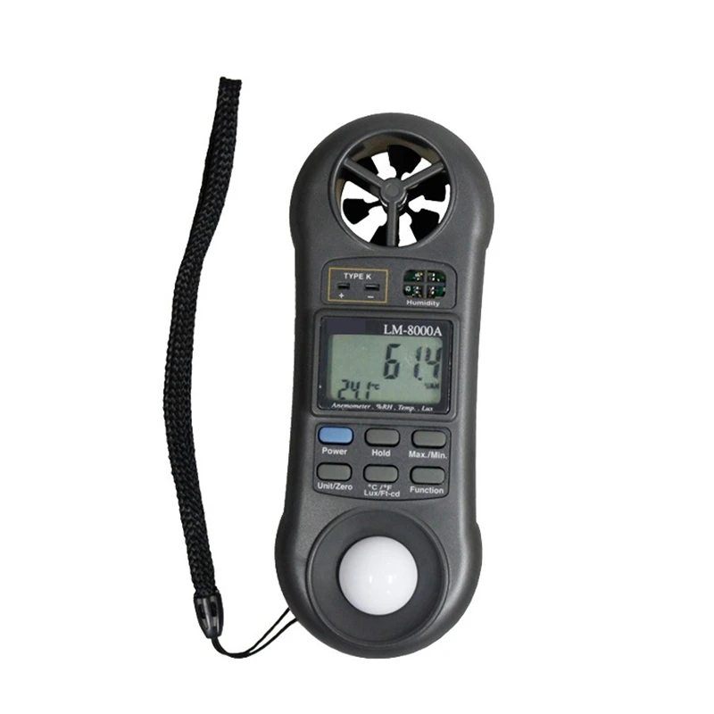 LM-8000 Pocket 4-in-1 digital Anemometer / Illuminance Meter / Thermometer / Hygrometer
LM-8000 Pocket 4-in-1 digital Anemometer / Illuminance Meter / Thermometer / Hygrometer