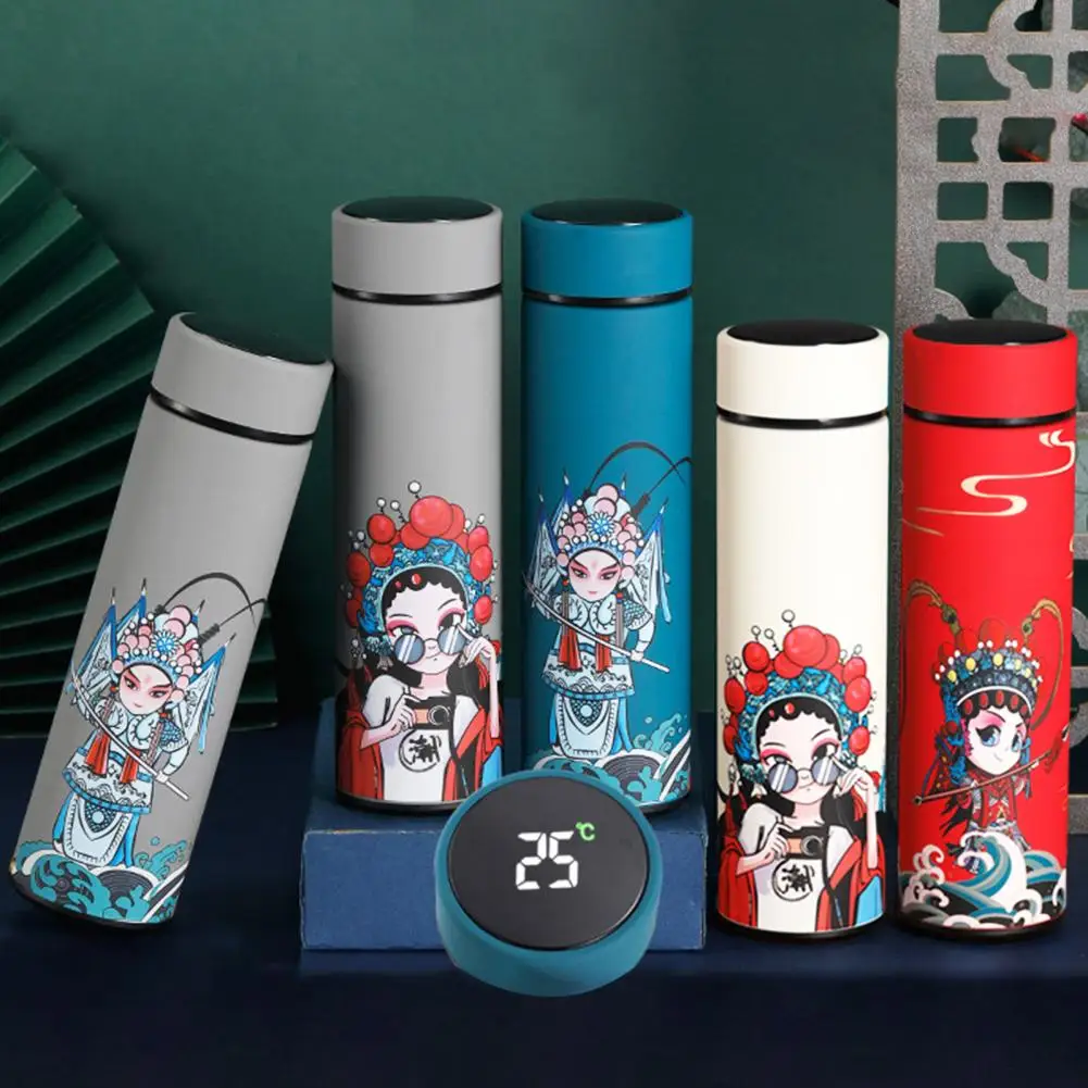 500ML Intelligent Temperature Display Vacuum Flask Stainless Steel Chinese Style Opera Character Printed Vacuum Insulated Water
500ML Intelligent Temperature Display Vacuum Flask Stainless Steel Chinese Style Opera Character Printed Vacuum Insulated Water