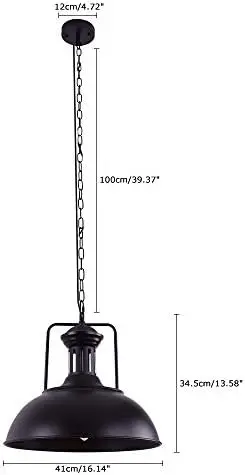 Pendant Light, Farmhouse Vintage Hanging Light Fixture Barn Dome Lampshade Ceiling Mount Lamp for Kitchen Island Dining Room
Pendant Light, Farmhouse Vintage Hanging Light Fixture Barn Dome Lampshade Ceiling Mount Lamp for Kitchen Island Dining Room