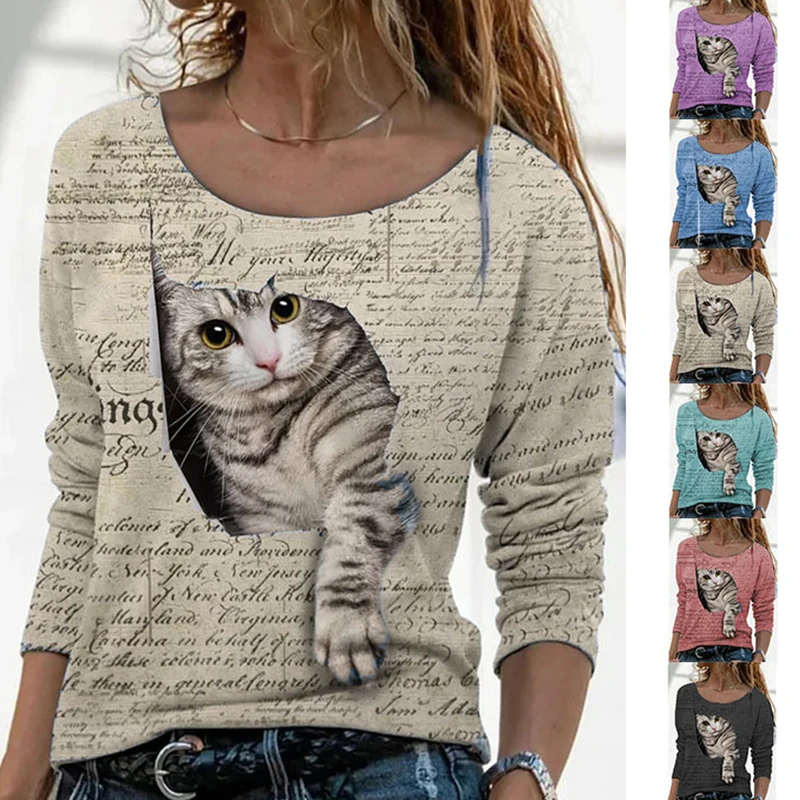 New Vintage Clothes 2022 Autumn Winter Animal Print Long Sleeve T Shirt Women Casual O- Neck Y2k Pullover Cute Large Size Blusas
New Vintage Clothes 2022 Autumn Winter Animal Print Long Sleeve T Shirt Women Casual O- Neck Y2k Pullover Cute Large Size Blusas