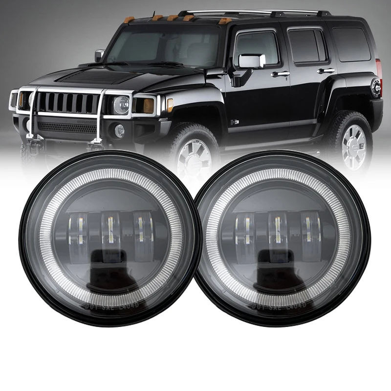 1Pair 4 Inch 30W LED Fog Lights with White DRL Halo Angel Eyes Off Road Passing Lamps 6000K White For Hummer H2 2003-2009
1Pair 4 Inch 30W LED Fog Lights with White DRL Halo Angel Eyes Off Road Passing Lamps 6000K White For Hummer H2 2003-2009
